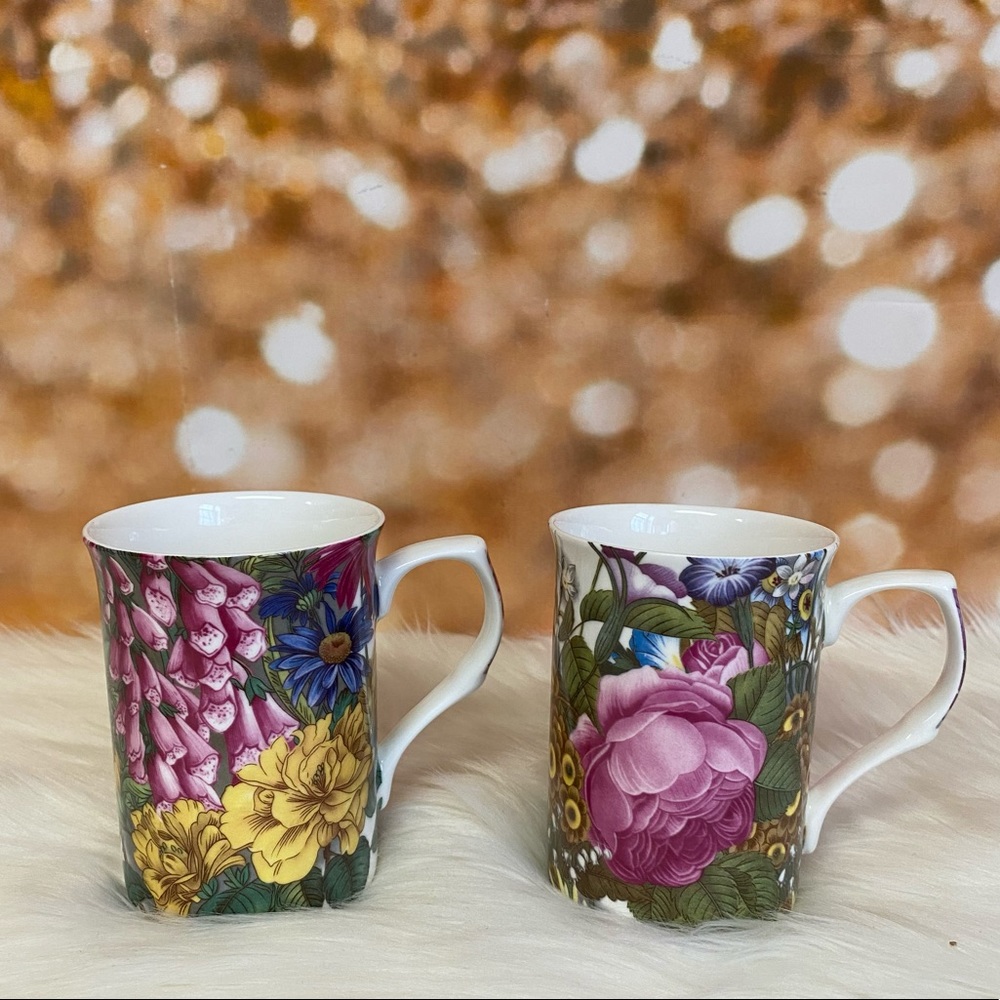 Stechcol Gracie Bone China Floral Teacups